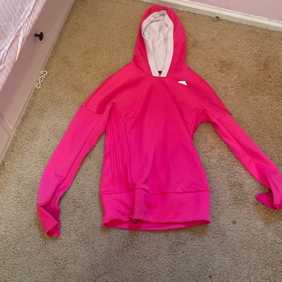 Hot pink addidas sweat shirt - Picture 1 of 3